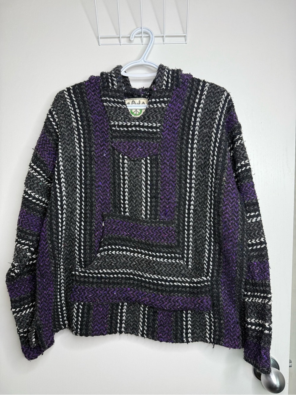 Baja Joe Pullover Sweater - Black & Purple Women's Small